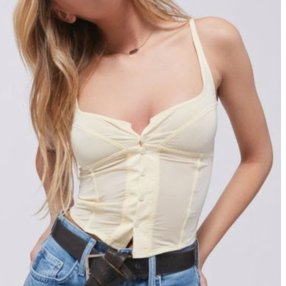 Urban Outfitters Button-Front Bustier Top